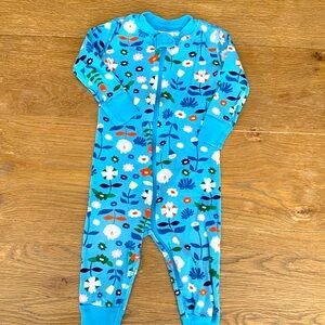 Hanna Andersson Blue Floral Pajamas